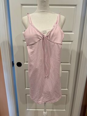 YPB Pink Gingham Performance Dress with Built in Shorts